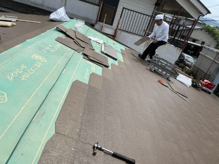 久福設備の屋根瓦どめ工事、瓦葺き替え工事の写真