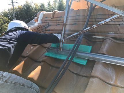 街の便利屋クリーンの屋根漆喰工事の写真