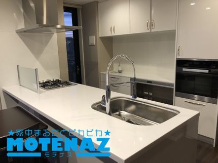 MOTENAZ モテナスの10.11月キャンセル待ち★諦めていたIHコンロの焦げ付きやシンクの汚れを洗浄の写真