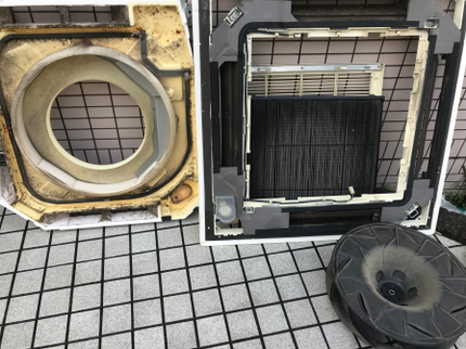 ニクノックのエアコンクリーニング(天井埋込型)の写真