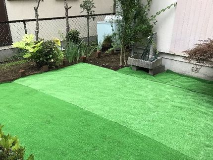 フラワーライフ研究会の緑のある庭に大変身!!人工芝も施工可能の写真