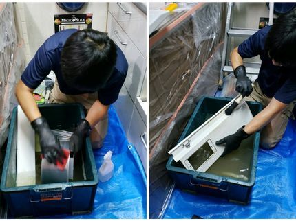 ハウスケア 技屋の2/1~予約可能です!油で固まったシャッター、プロペラをキレイにします☆彡の写真