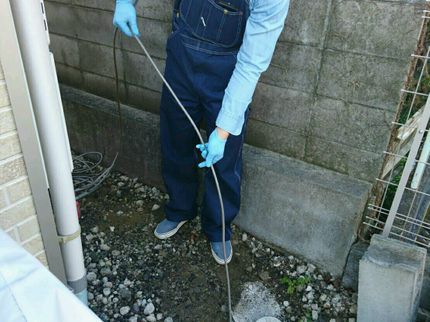つまり水漏れ・お直し隊の排水管のトラブル(つまり、汚れ、悪臭など)を解消します。高圧洗浄。配管工事。の写真