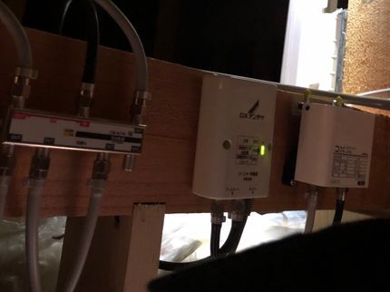 M serviceのアンテナ設置工事の写真