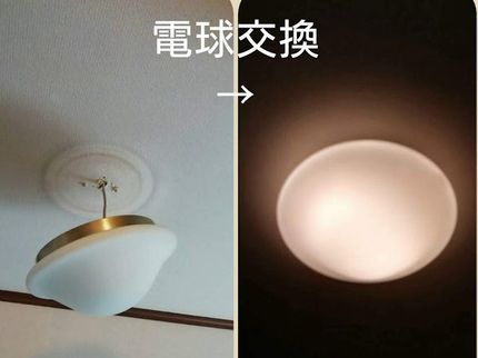 外出・便利屋1KFの電球交換は当社にの写真