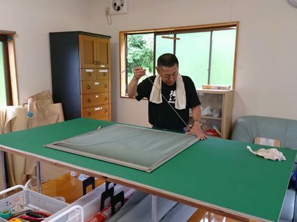張替本舗 金沢屋 石岡店の【網戸の張替え】地域密着型 地元の職人が心を込めての写真