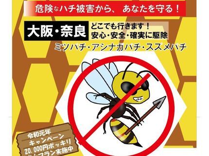 何でも屋ツナグの蜂の巣駆除 ☆キャンペーン価格10,000円/1箇所☆の写真