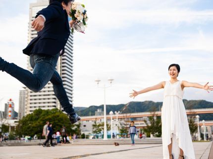 出張フォトサービス TeToteの【神戸のロケーションで最高のウエディング撮影】ドレスのレンタルOK★の写真