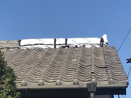 ケイ設備の瓦屋根 漆喰補修!の写真