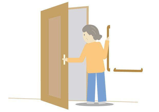 ドア付近の手すり