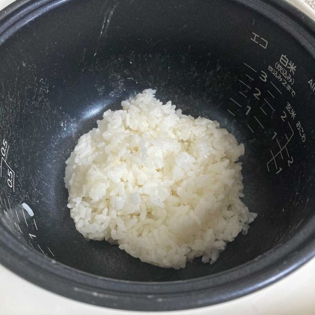 ご飯を広げる