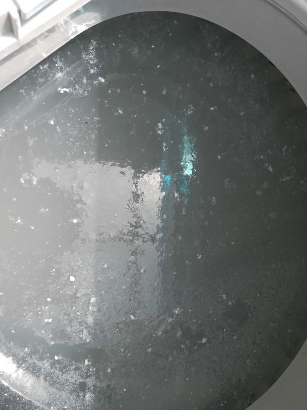 2時間後の洗濯槽の様子