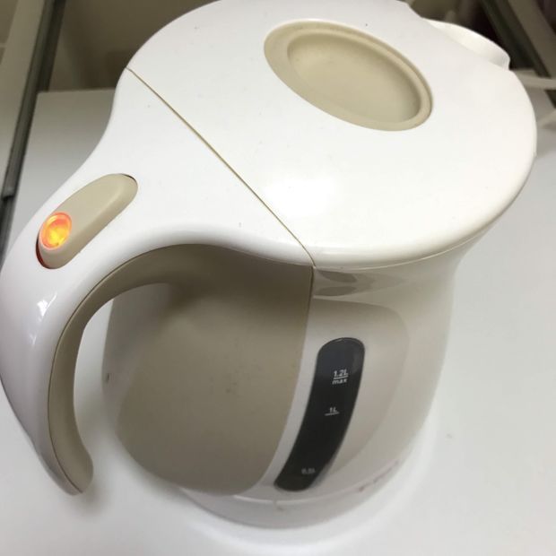 ティファールで沸騰させているところ