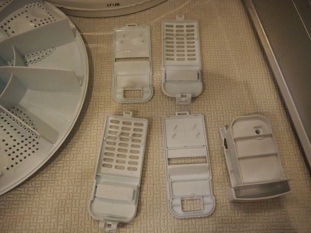 カビがなくなった洗濯機の部品