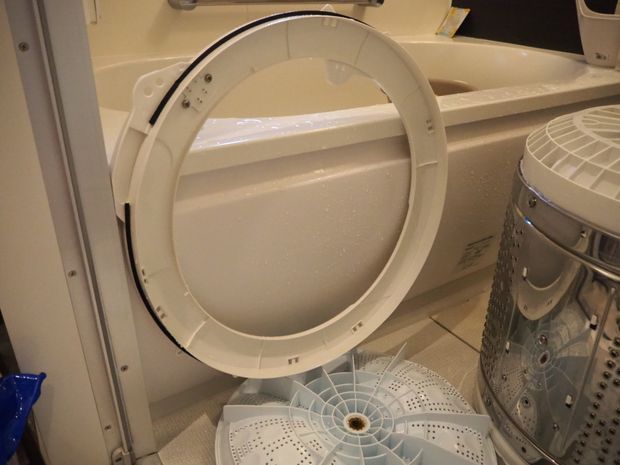 カビがなくなった洗濯機の上部