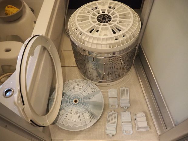 カビがなくなった洗濯機の部品