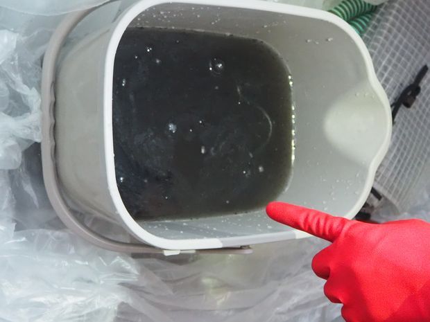 エアコンクリーニングで使用した水