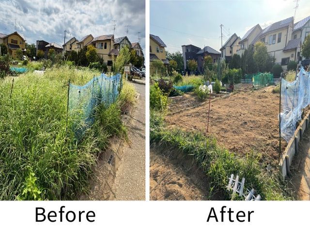 驚きの仕上がり!実績1000件以上!お庭、建築予定地、空き地の草刈大歓迎!