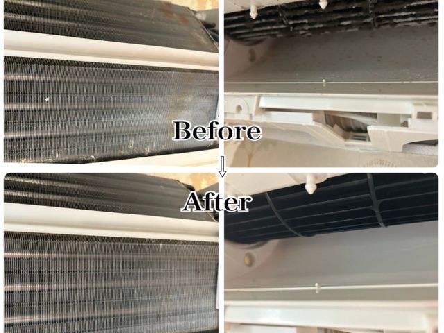 エアコンに潜むカビ、花粉、ホコリを分解洗浄で退治!意外とカビは潜んでいます!!