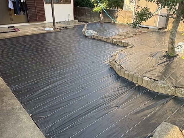 防草シート施工