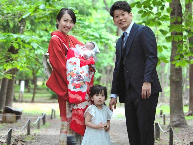 <北海道ロケーションフォト&おうちスタジオフォトお宮参り百日祝撮影>
