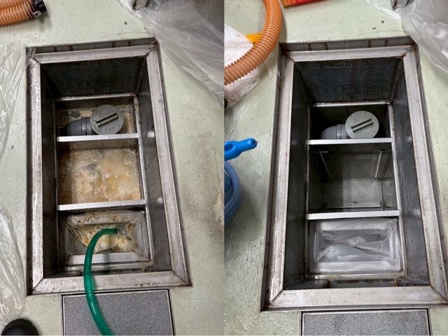 独自開発した洗剤を使ったグリストラップ清掃!定期清掃も対応