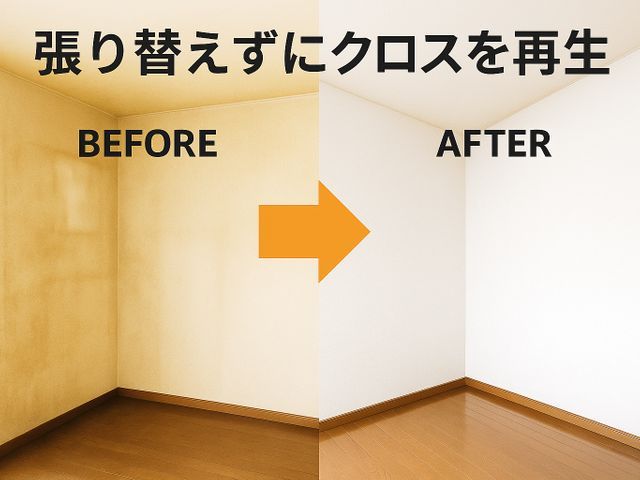 張り替えずに、新品のような壁へ。安心と品質の壁紙再生塗装。