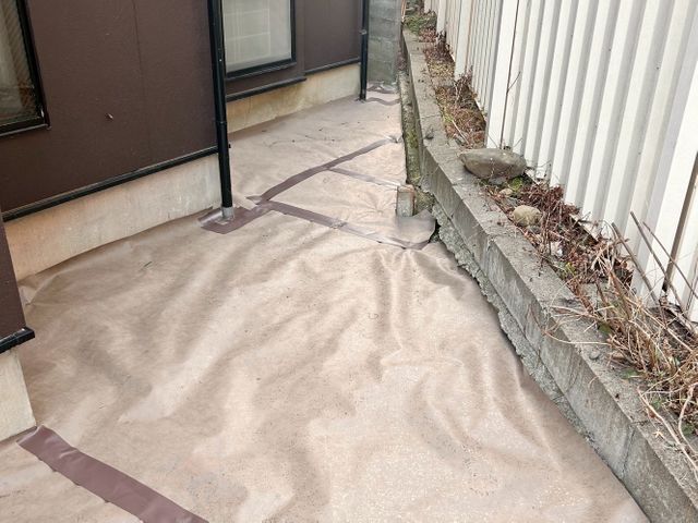 ◉防草シート施工◉今年こそ雑草のないお庭にしませんか◉親子でお伺いします。◉