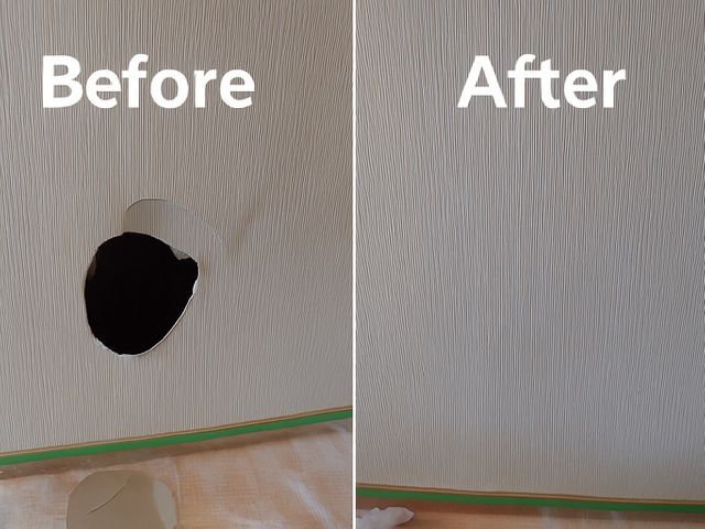 壁の傷、穴、凹み壁紙の部分補修ならおまかせ下さい!