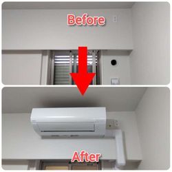 2025.12.6大阪市内日立エアコン工事の画像1