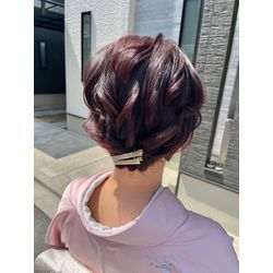 入学式♡ショートボブシニヨンの画像2