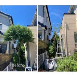 【庭木の剪定でスッキリ！】視界も風通しも格段に改善された我が家の一角の画像1