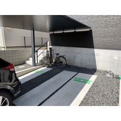 お洒落な駐車ブロック設置（2台）の画像1