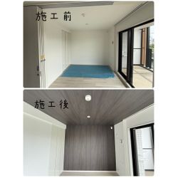 一面アクセントクロス張替え施工事例　1000番クロス使用の画像2