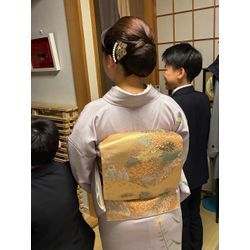 結婚式参列ママ和髪スタイルと訪問着着付　東京の画像2