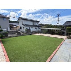 防草シート、人工芝、砂利引き施工の画像2