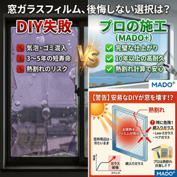 窓フィルムDIYの罠？プロが教える「市販品」と「プロ用」の決定的な違いの画像1