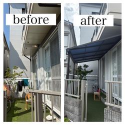 摂津市 テラス工事｜台風にも安心の強固な設置の画像1