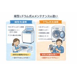 縦型洗濯機とドラム式洗濯機についての画像1