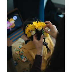 生花の髪飾りの画像1