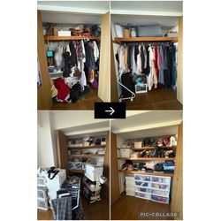 片付けのbefore after『クローゼット』などの画像1