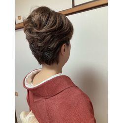 華道新年会着付&ショートヘアメイクも大好評の画像2