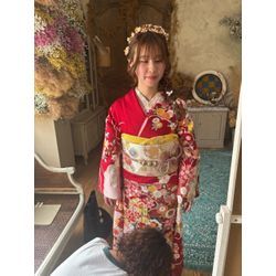 振袖の前撮りの美容と着付けを致しましたの画像2