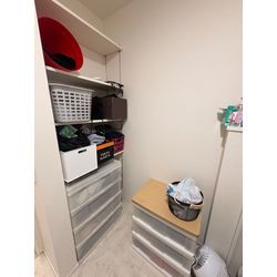 片付けのbefore after『洗面所』クローゼット風に変えてみた！の画像1