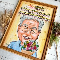 『退職祝い』のご紹介✨【画像あり】〜愛知の似顔絵屋さんがつむぐハッピーブログ〜の画像2