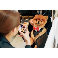 可愛いらしいポメラニアンのリングドックの画像1