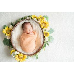 【ひまわり】ニューボーンフォトお花のお色目見本の画像1