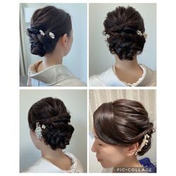 卒園式ママ着付＆前髪が長い方のヘアアレンジは横顔のラインが美しく流れるように上品でで女性らしい色気が漂うスタイルに✨作りの画像2