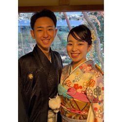 成人式の弟様　紋付袴と姉上様大学院卒業の前撮りの画像2