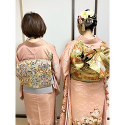 結婚式　親子で着物　訪問着　振袖の画像2